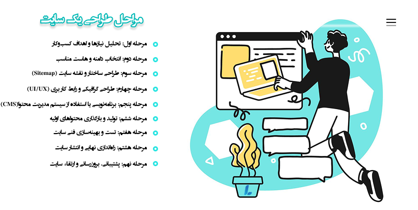 مراحل طراحی یک سایت حرفه ای