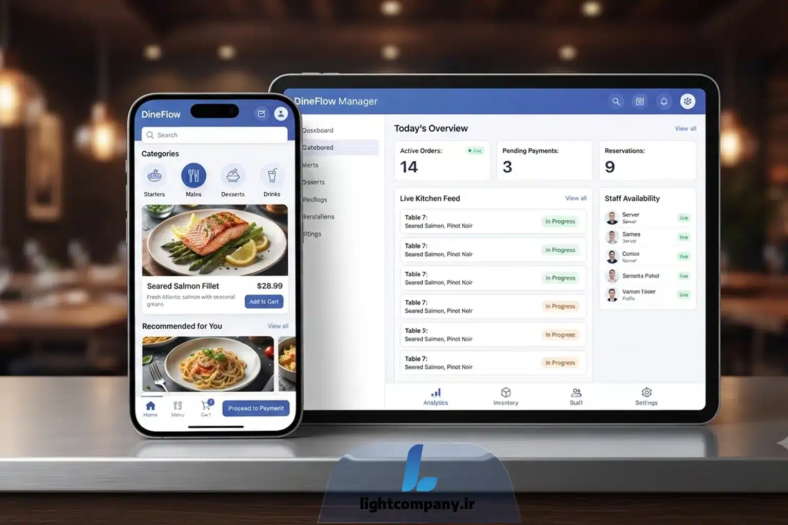 شرکت طراح اپلیکیشن رستوران