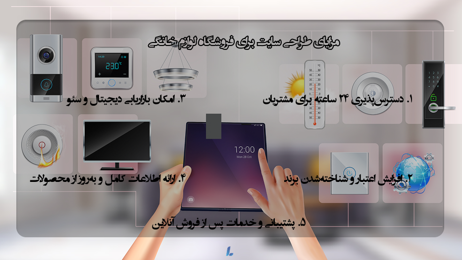 مزیت داشتن سایت برای فروش لوازم خانگی